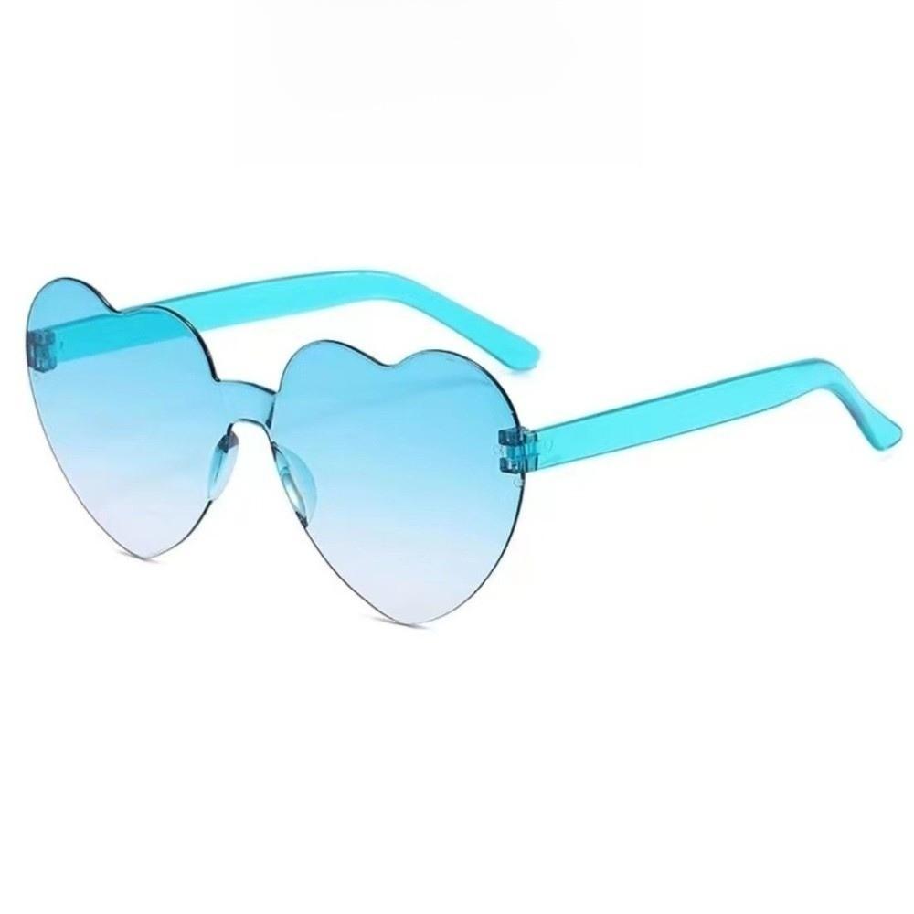 Trendy Love Heart Shape Sunglasses UV Protection Colorful Gradient Sunglasses  Women