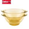 Debo Amber 4-Piece Heat-Resistant Glass Dinnerware Set
