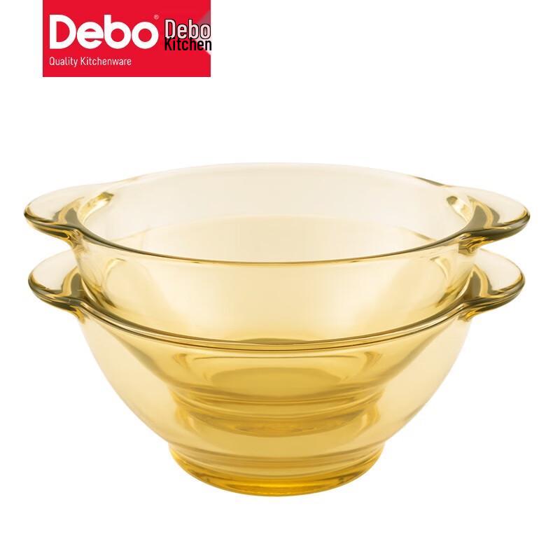 Debo Amber 4-Piece Heat-Resistant Glass Dinnerware Set
