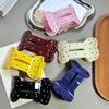 Neuer Knochen Polka Dot Schnabel-Haarclip - Retro, Groß, Schonend für das Haar
