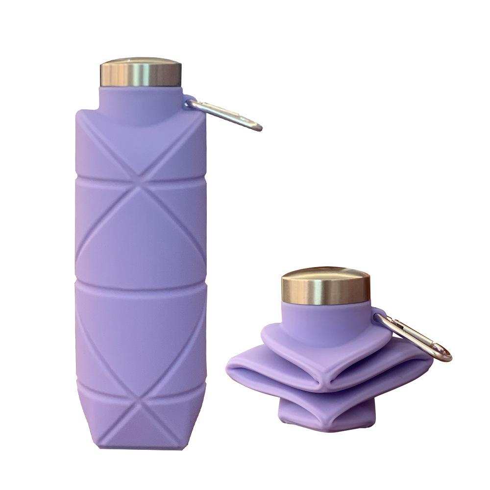 Outdoor Creative Edible Silicon Portable Water Bottle Sports Water Bottle Diamond Folding Bottle