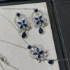 European and American Tassel Diamond Butterfly Teardrop Pendant Necklace - Women's Luxury High-End Clavicle Jewelry