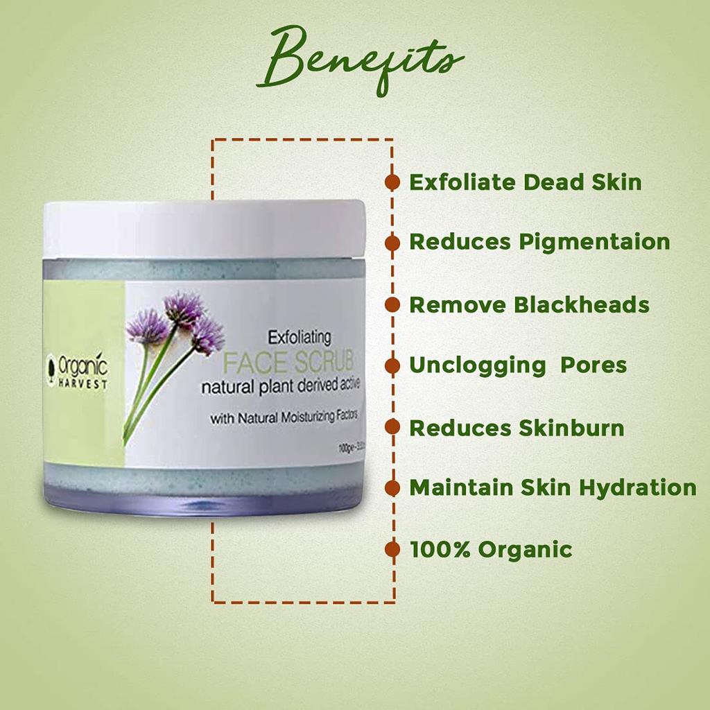 Organic Harvest Gommage Exfoliant Visage - 100 g