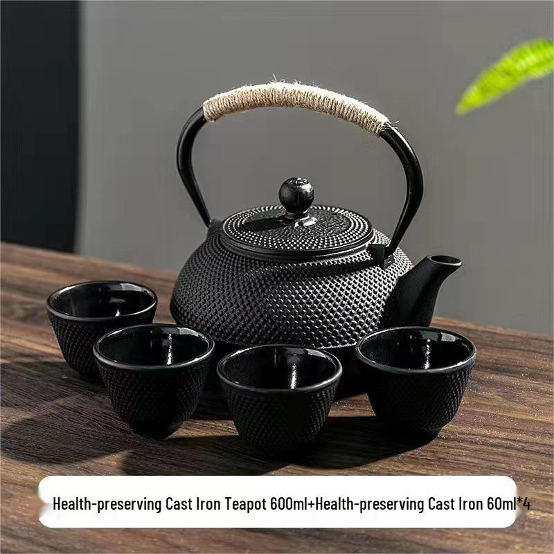 Small Cast Iron Kettle Teapot for Stove-Top Use