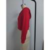Damen Casual Kapuzenpullover mit Reißverschluss, Cropped, Unifarben, Schmal geschnitten, Langarm