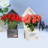 Wooden Flower Pot House Shaped Storage Box Home Decoration Pen Holder  Living Room