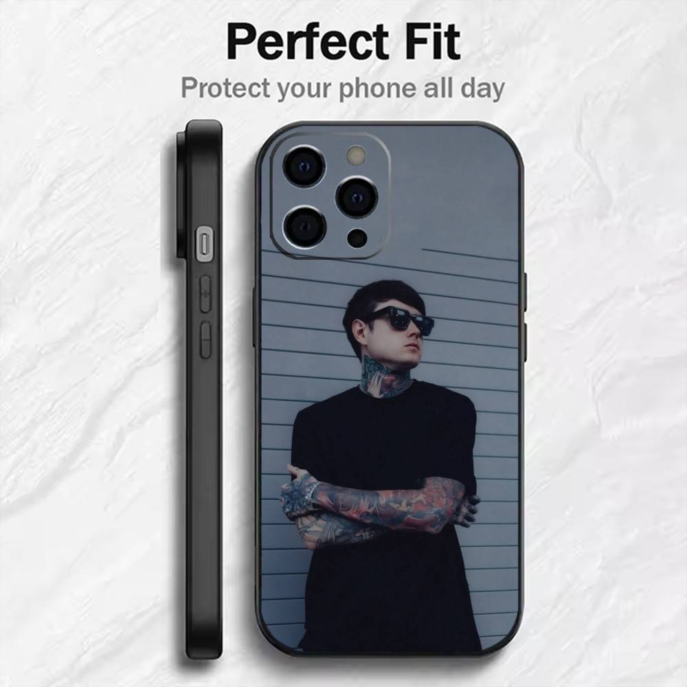 

Noah Seb B-Bad Omens-s Phone Case For iPhone17,16,15,14,13,12 Plus,Max Soft Silicone Black Cover iPhoneXSMAX