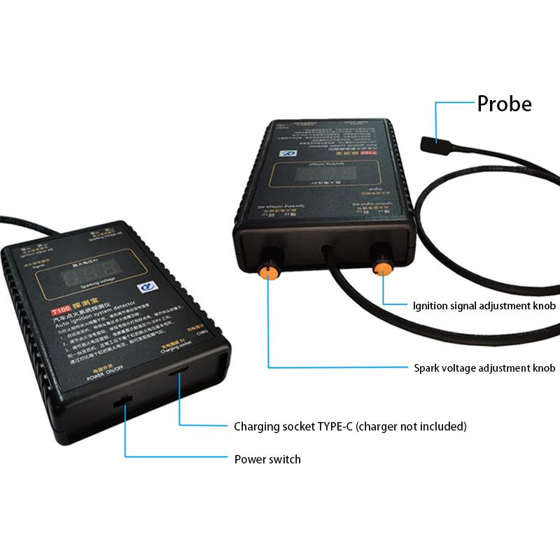 1Pc 200x130x25mm T100 Detection Treasure,Automotive Ignition System Analysis Detector,Automatic Ignition System Detector