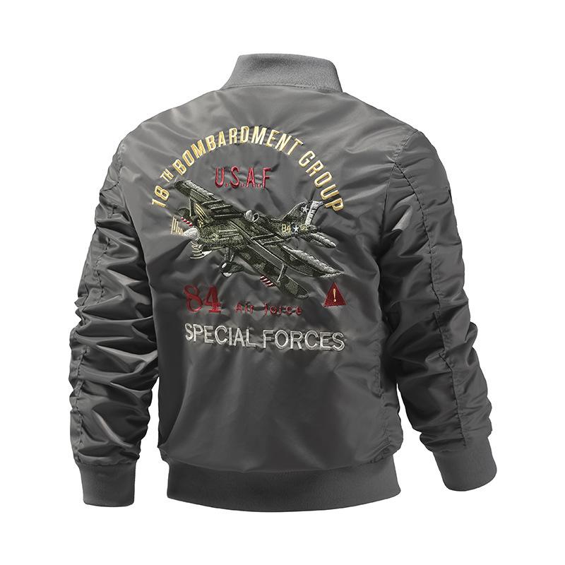 Embroidered Jacket with Cotton/thin Air Force Cotton Coat Ma1 Pilot Jacket Men's Flight Jacket