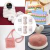 6 Pieces Knitted Yarn for Beginners Adults Comfortable Crochet Multicolored Gloves DIY