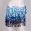 Halloween Belly Dance Hip Scarf Performance Sequin Tassel Waist Chain Bohemia Waist Scarf Sexy One Piece Skirt