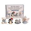 Set de mărgele fără lipici Kit DIY cu mărgele 3D, Set de meșteșuguri cu animale de Crăciun realiste, Kit tematic de broderie manuală ușoară pentru copii și adulți Educațional
