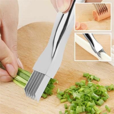 Shred Silk The Knife, Yükseltme Paslanmaz Çelik Doğranmış Yeşil Bıçak, Mutfak Sebze Kesici Keskin Soğan Parçalama Kesici