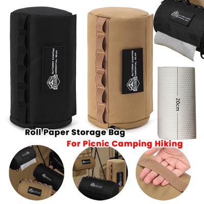 Boîte à Mouchoirs en Papier Toilette Pochette à Mouchoirs Portable Polyester Imperméable Suspendue Porte-Serviettes pour Pique-nique Camping Randonnée