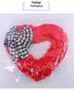Red Roses Heart-Shaped Mother's Day Wreath - Fabric Door Decoration for Spring Festivities