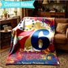 1PC Custom Name Blanket 76ers Basketball Team Flannel Blankets Patterns Throw Blanket All-Season Soft Gift for Couch, Bed, Camping, Birthday Gifts