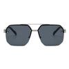 Metal square half-frame men's sunglasses fashion trend driving UV-proof sunglasses women's sunglasses
