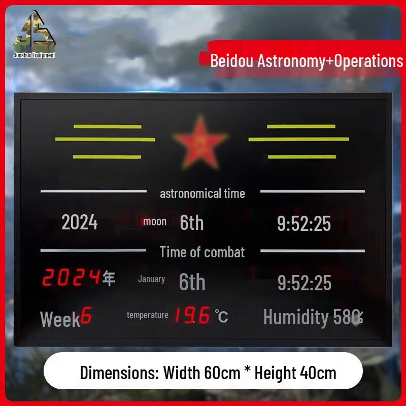 Junshuo Beidou Synchronized LED Tactical Perpetual Calendar Display
