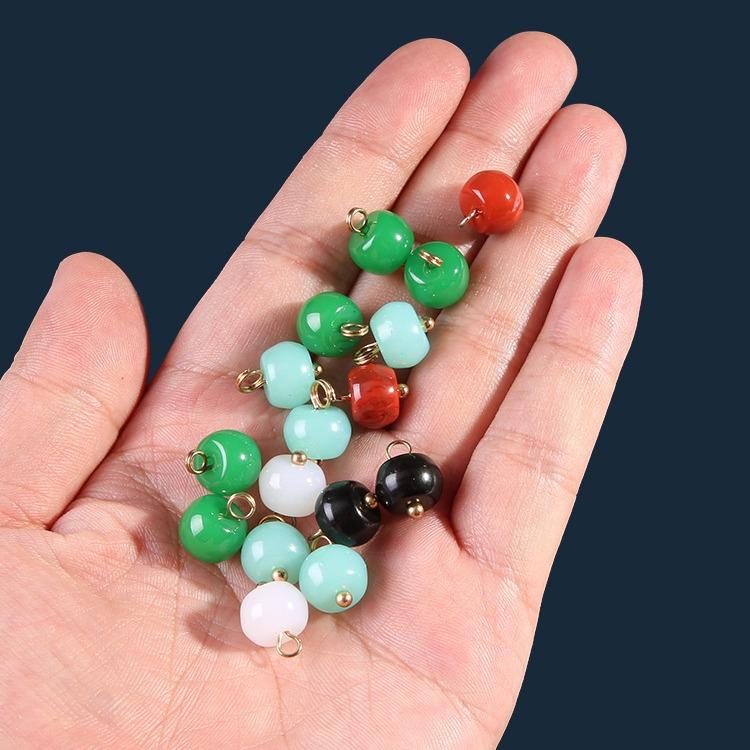 10 Stück Harz Imitation Jade Knöpfe Damenbekleidung Cheongsam Antike Hanfu Tang-Stil Perlenknöpfe Vielseitige Hemdknöpfe