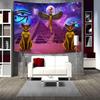 Egyptian Style Tapestries Goddess of Isis Eye of Horus 40x30Inch Anubis Cross Snake Mysterious Text Characters Wall