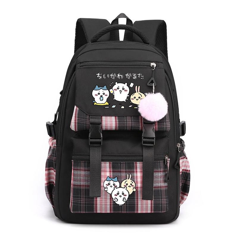 Jiikawa Wow School Bag New Chiikawa Girls Backpack for Primary and Secondary School Students Cute College Style Backpack