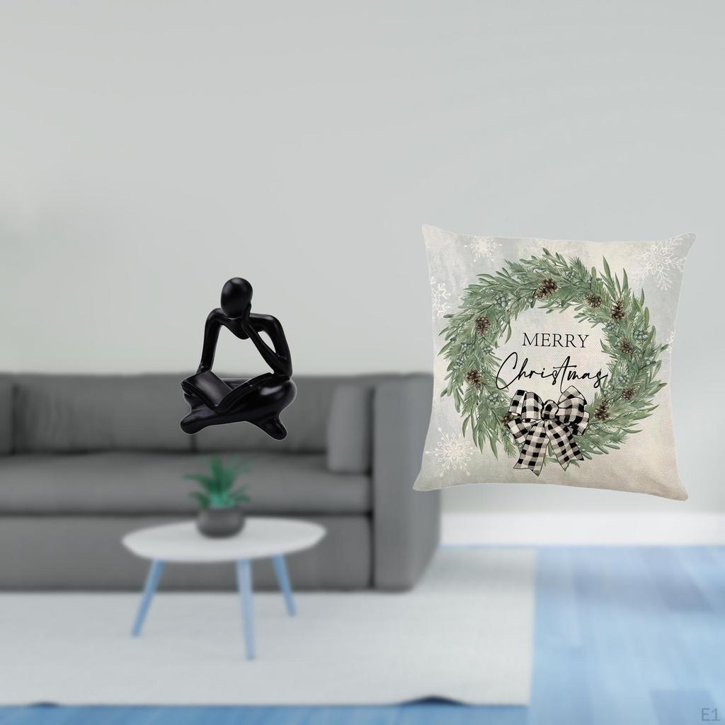 Abstract Christmas Thinker Pillow Statue Decoration for Tabletop Living Room Shelf Office Bookshelf