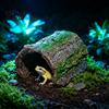 Reptile Supplies for Tanks Hideout Cave, Tree Trunk Gecko Lizard Realistic Arched Habitat Decoration Bark Hideaway Spiders Tortoises Tank Terrarium