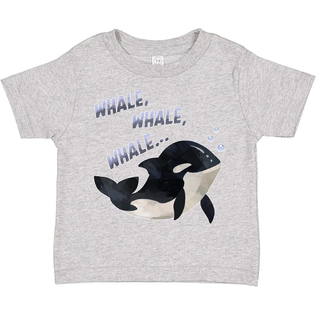 Inktastic Whale, Whale, Whale Cute Orca Pun Toddler Kids Boys T-Shirt Sea Life Killer Kid