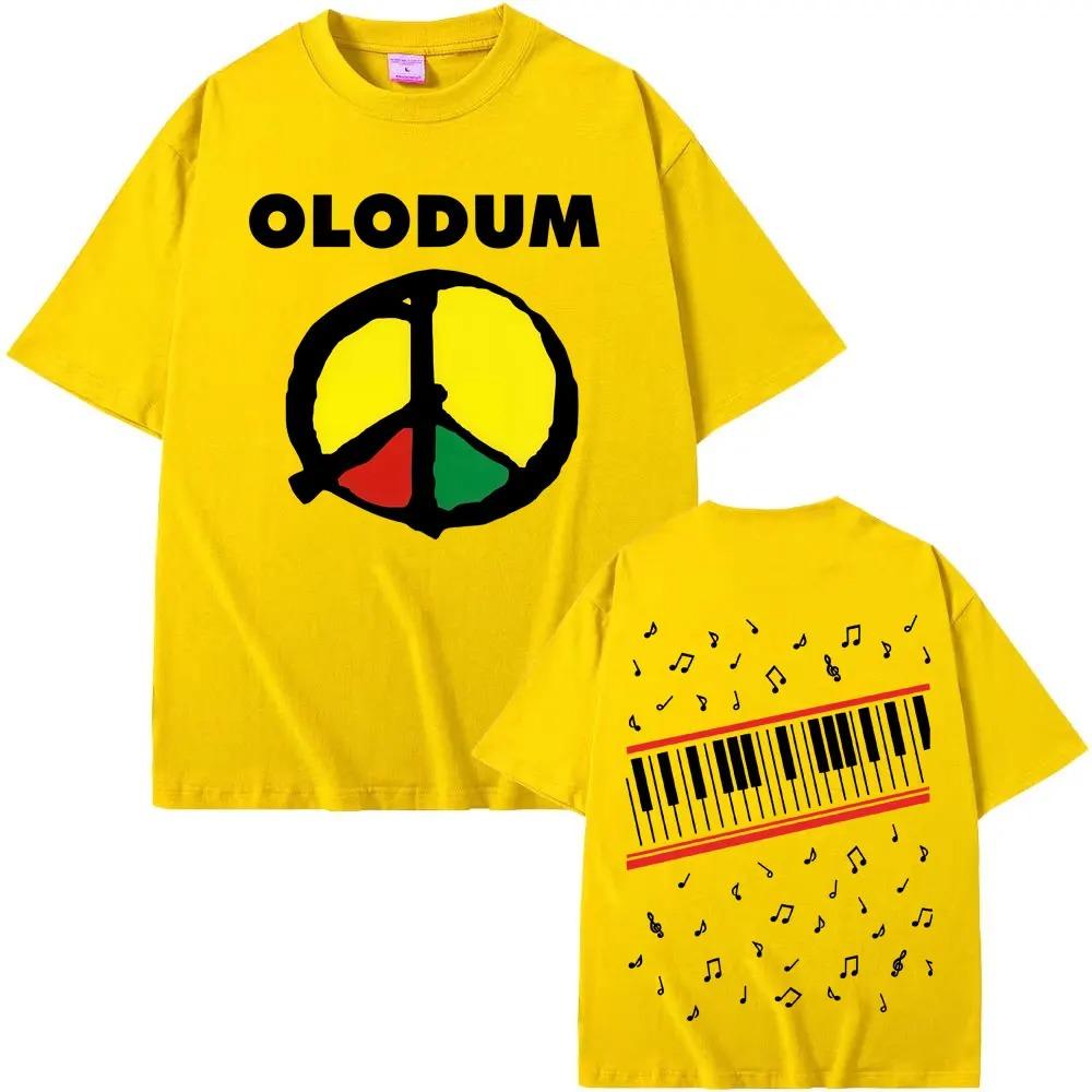 Michael Jackson Olodum Peace & Music Dual-Sided Casual Oversized T-Shirt Reggae Color Unisex Streetwear T-shirt