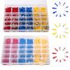 500Pcs/Box European Pre-insulated Copper Crimp Terminals Ring & Spade Wire Connector Kit