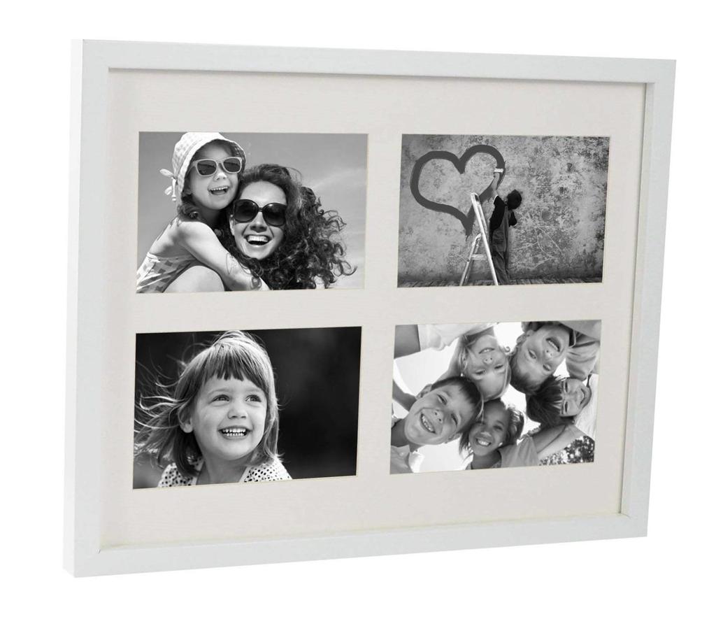 Ramka Na Zdjęcia Na Ścianę Multiramka Galeria Collage 28X35 Cm. Na 4 Zdjęcia 10X15 Cm. Biała Bd Art Mdf