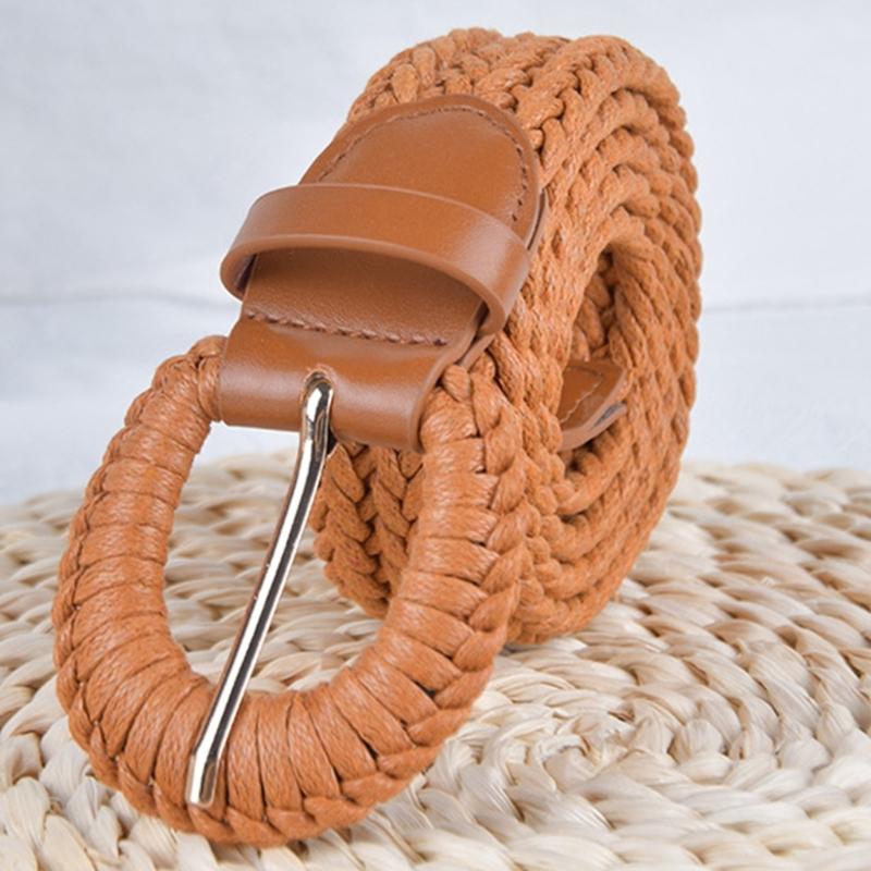 Handmade Weaving Bohemian Belt for Women Lady Dress Waist Belt with Braided Texture Fashion Female Coat Dress Skirt Belt
