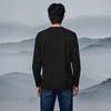 HLA Men's 'Mountains Not High' Series Long Sleeve Round Neck T-Shirt