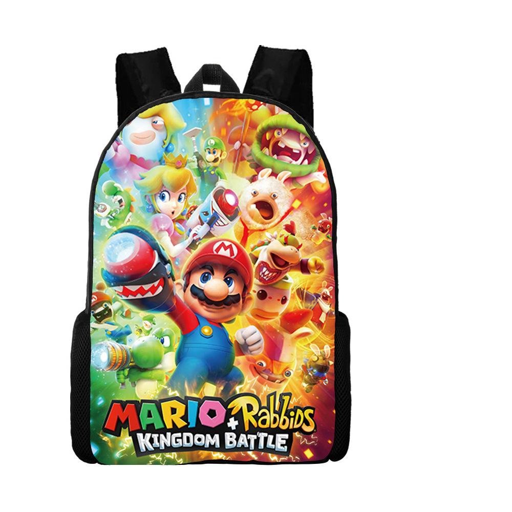 Cartoon Schoolbag Mario Backpack Satchel Pencil Case Three-Piece Set Mario Backpack
