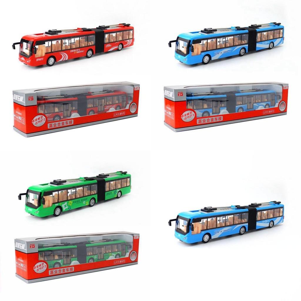 Bus Model Toy With Sound Light Features Design For Kids Play Collecting And