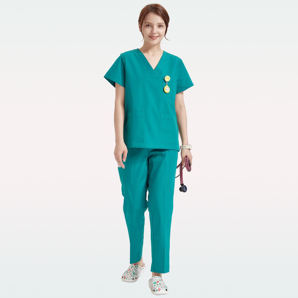 Women Medical Uniforms Doctor Nurse Scrubs Set Basic Clinical Aesthetic Hospital Workwear Dental Pet 8020