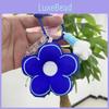 Whimsical Plush Flower Keychain For Cute Backpack Accessories And Gifts In Bright Pink Blue Yellow And Lemon Yellow Colors