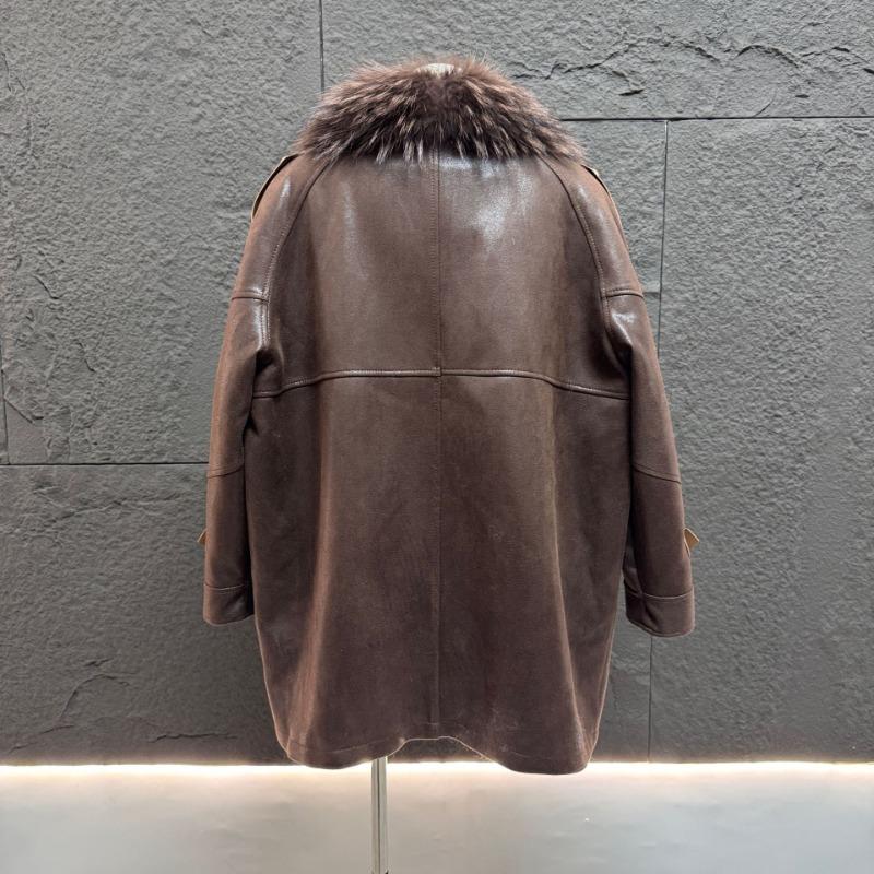 ~ Excellent fur, raccoon fur collar, suede jacket, down jacket