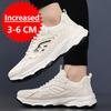 Fashion New Men's Height Increase Shoes Lightweight Anti Slip Running Shoes Invisible Height Increase Shoes 6CM Breathable Mesh Sneakers