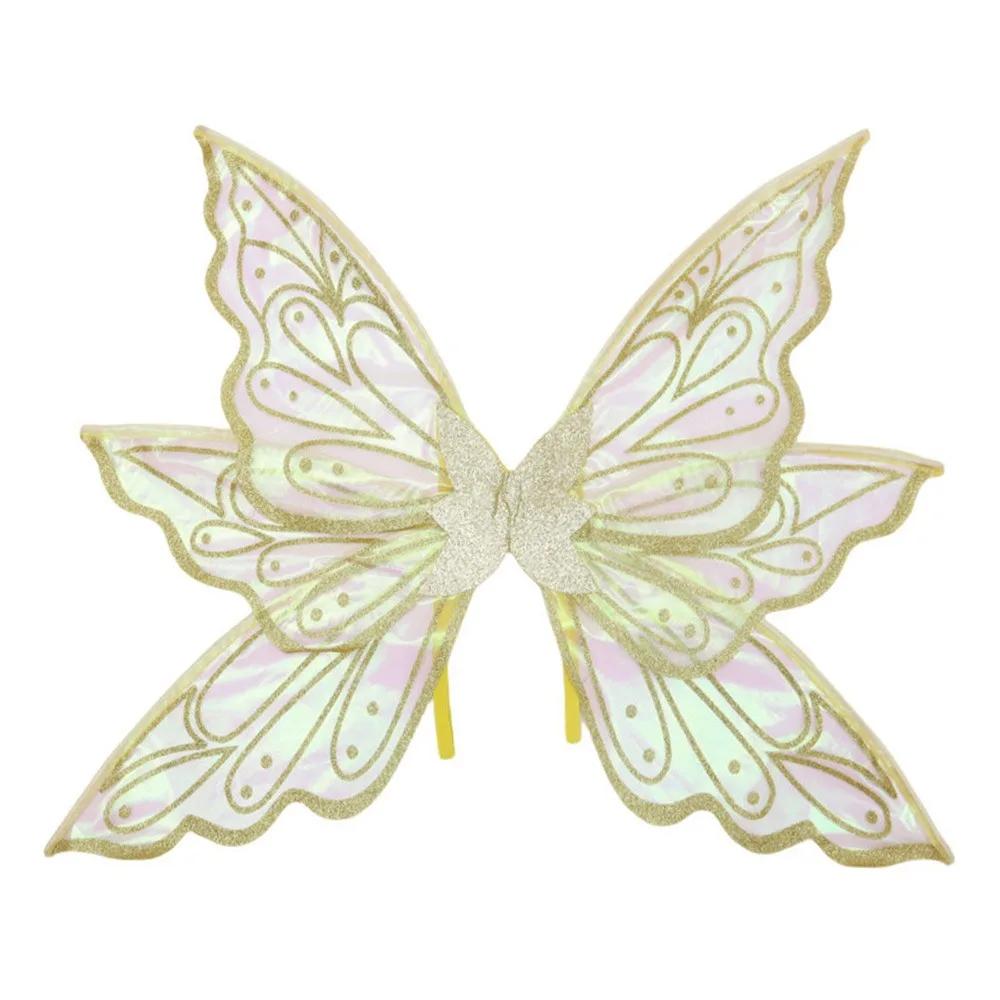Fairy Wings Organza Butterfly Wings for Girls Sparkling Angel Wings Fairy Costume for Halloween Dress Up Party Favor Gift