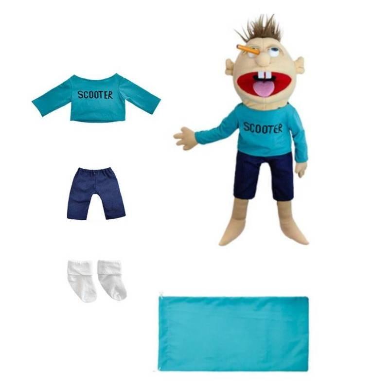 Hilarious Jeff Hand Puppet Toy With Movable Mouth And Control Rod For Fun