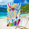 Beach Towel with Number block Pattern - soft,absorbent,machine washable Lightweight&Modern,swimming,Travel Essentials