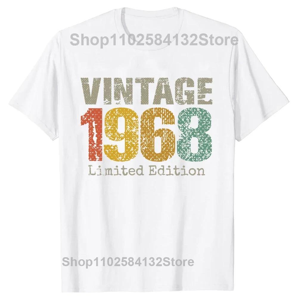 Funny 56 Years Old Vintage 1968 Limited Edition 56th Tee Tops Round Neck Short-Sleeve Fashion Tshirt Clothing Basic T-shirts