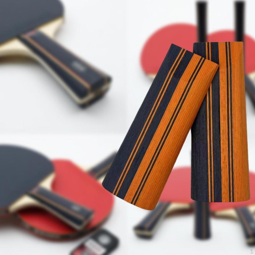 ,2Pcs Table Tennis Paddle Handle, Racket Professional Solid Wood Pong