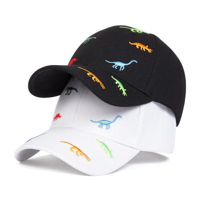 Children Dinosaur Embroidery Sunscreen Baseball Hat Boys and Girls Cotton Adjustable Hats Outdoor Leisure Sports Cap Travel Caps