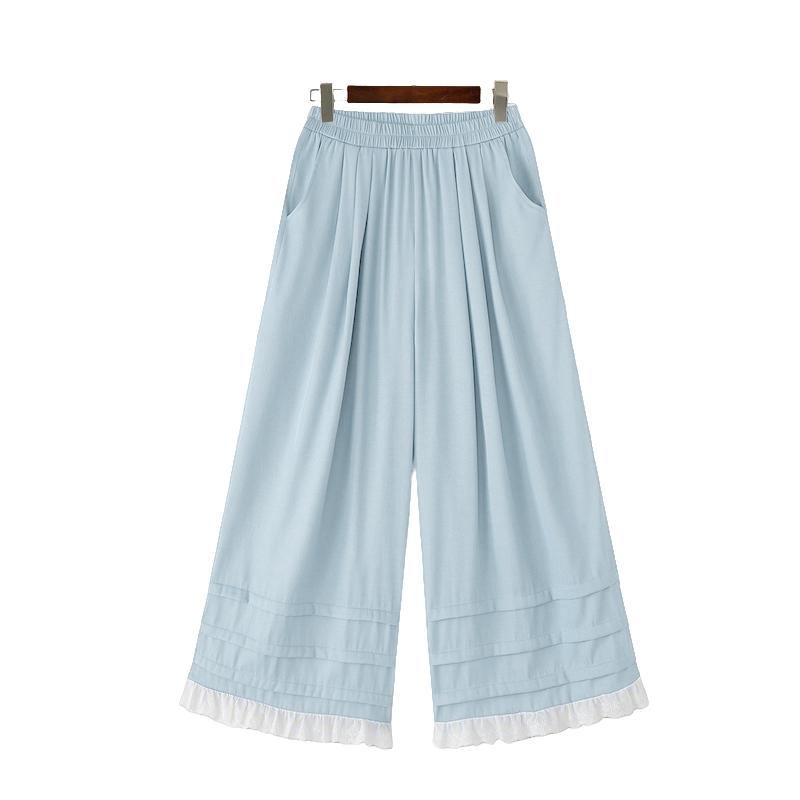 ZANZEA Women Summer Elastic Waist Loose Summer Casual Pants
