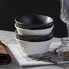 4.5 Inch Stone Rice Bowl Japanese Stone Frosted Bowl Creative Black and White Rice Bowl Household Tableware Kitchen Supplies