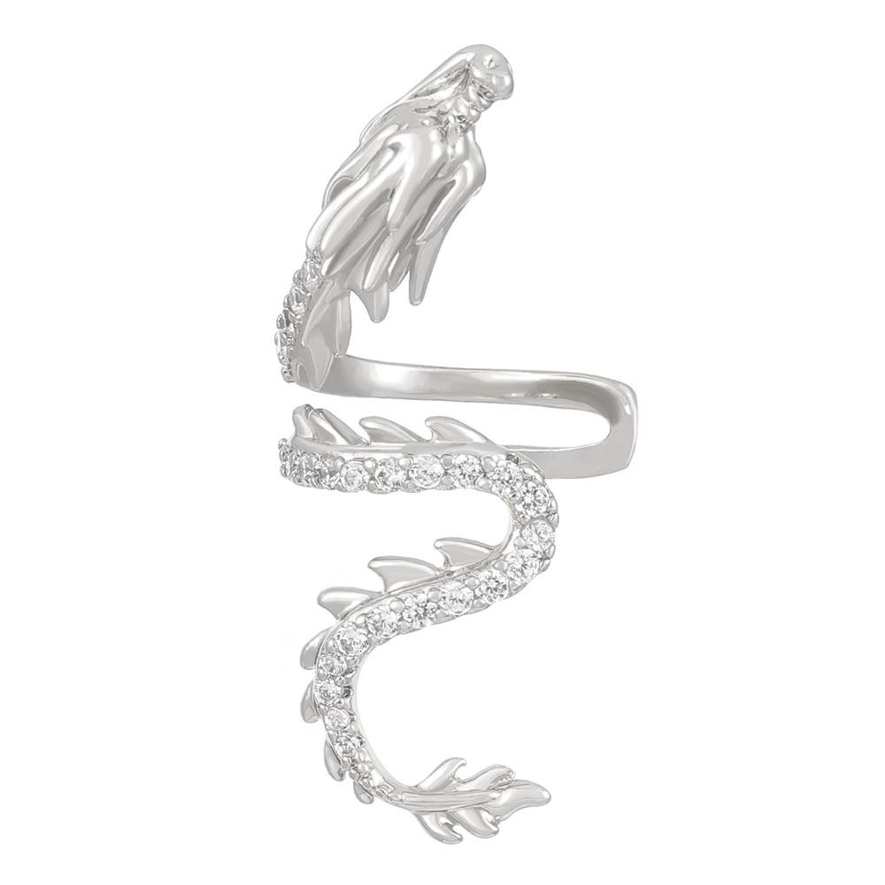 Vintage Style Dragon Earrings Unique Design High-grade Metal Animal Shaped Ear Studs Punk Chinese Zodiac Earrings Friends Gift