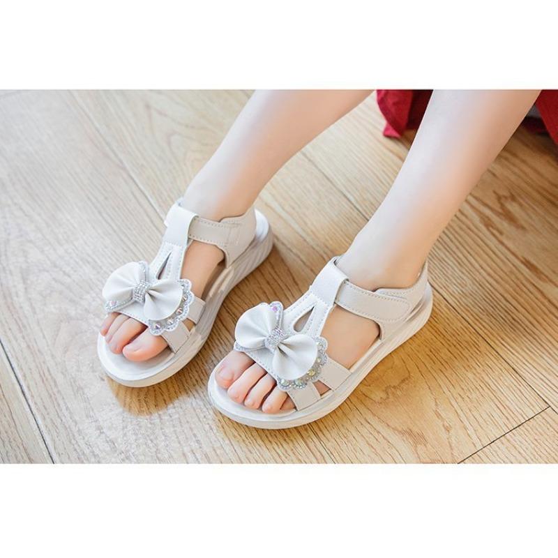 New Summer Korean Style Girls Princess Sandals, Open-toe Soft Sole Kids Sandals for Girls