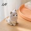Simple Animal Art Gift 3D Printed Pomeranian Figurine Lifelike Dog Model Statue Collectible Desktop Tabletop Decorative Desk Ornament Home